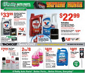 O Reilly Auto Parts Ad Flyer Specials